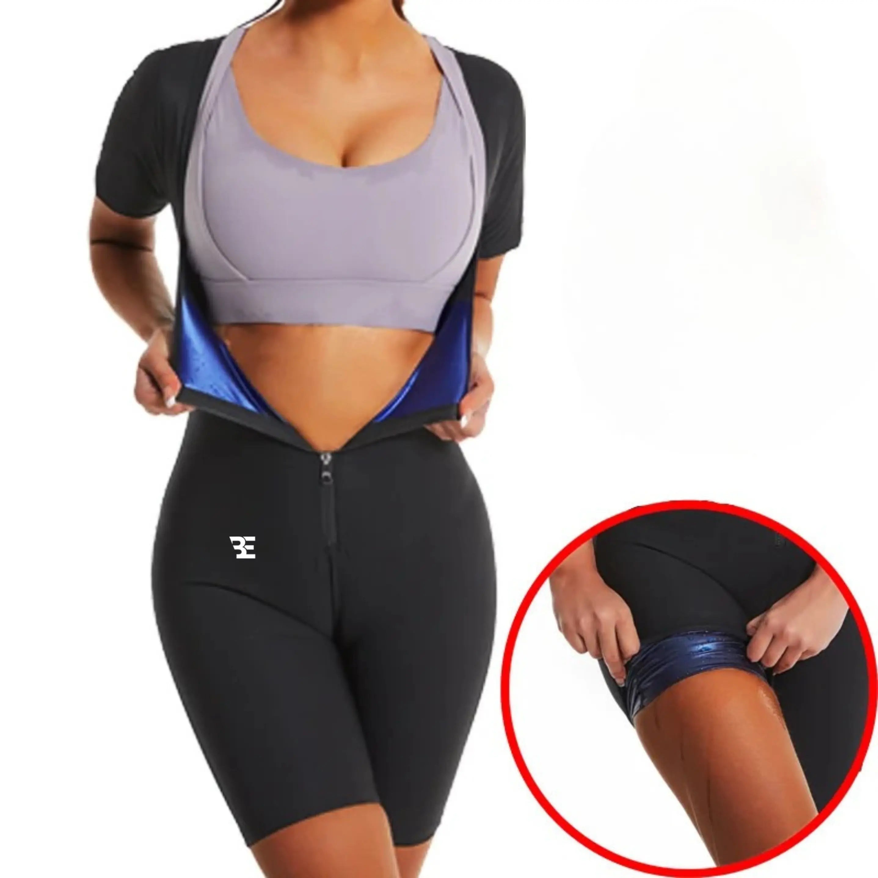 BurnEdges Women's High-Compression Sauna Bodysuit